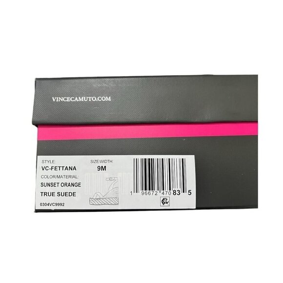 Vince Camuto Womens Orange Suede Espadrille Platform Wedge Sandals Sz 9 New - Picture 6 of 8